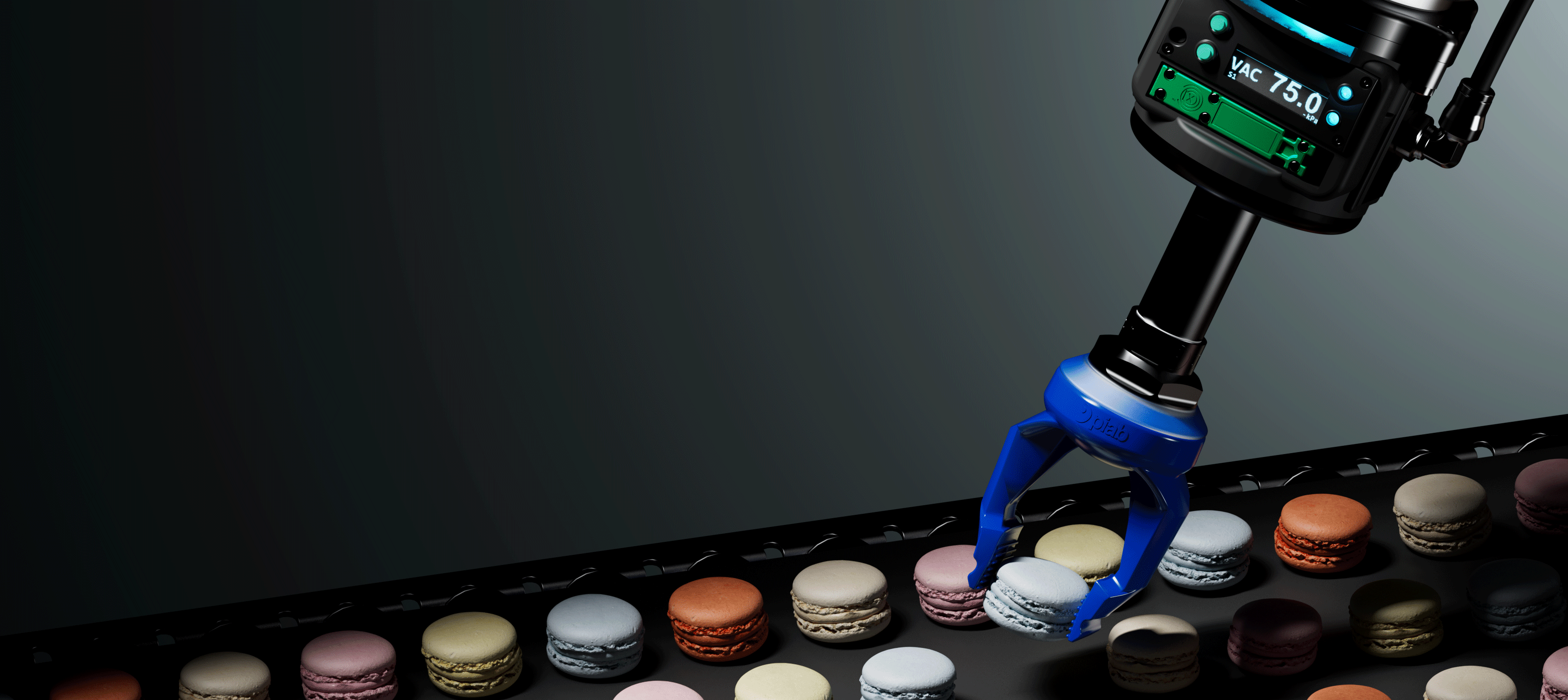 Piab's piSoftgrip picking macarons