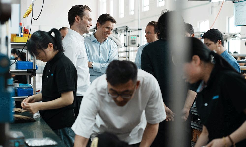 Curious Piab Group team in workshop